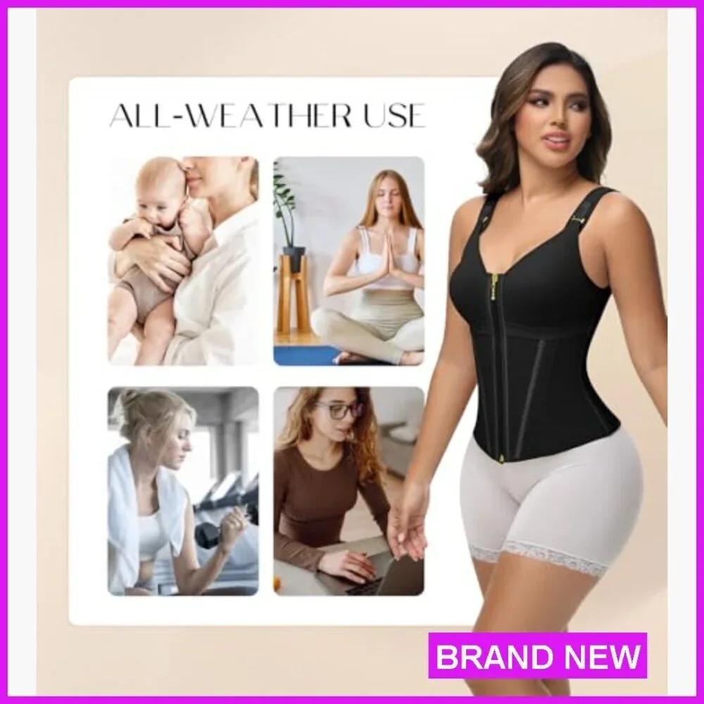 Waist Trainer Corset Tummy Control Shapewear Gym Workout Postpartum Adjustable